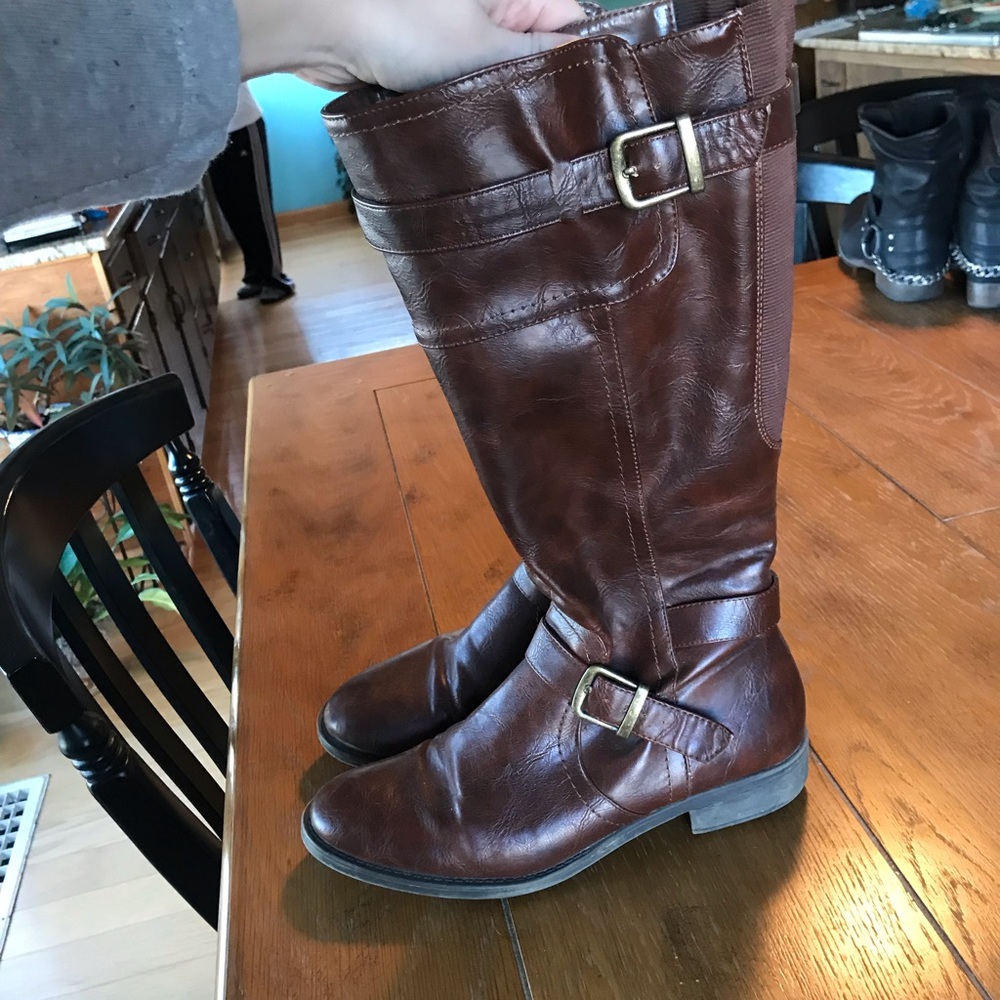 Tall brown boots
